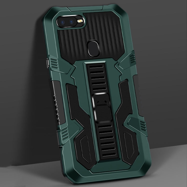 For OPPO A5s Vanguard Warrior All Inclusive Double-color Shockproof TPU + PC Protective Case with Holder