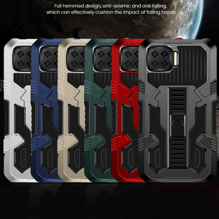 For OPPO A5s Vanguard Warrior All Inclusive Double-color Shockproof TPU + PC Protective Case with Holder