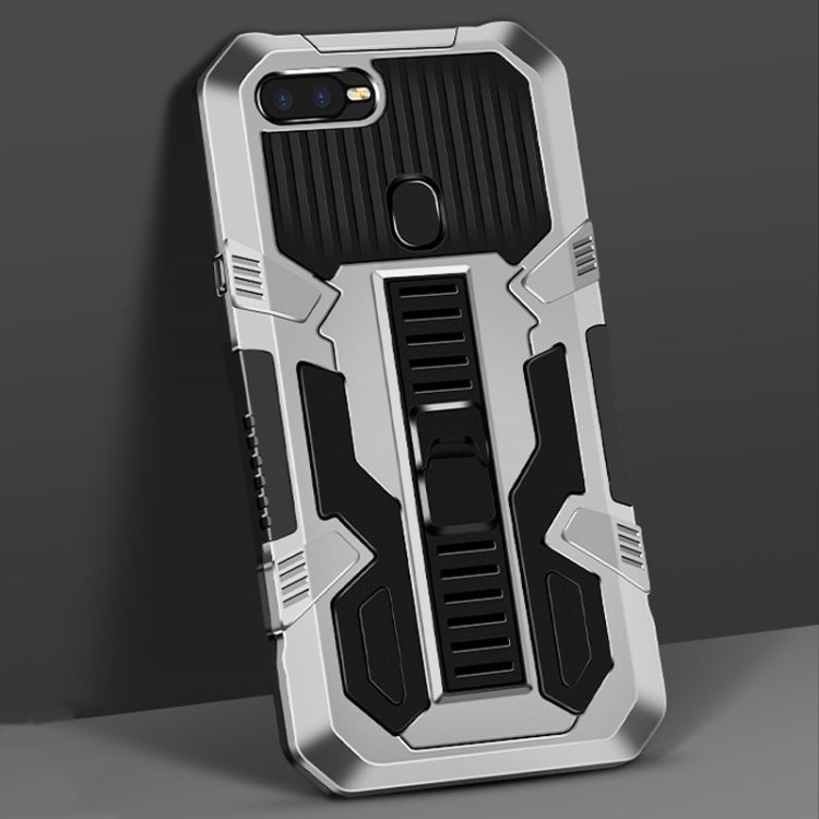 For OPPO A5s Vanguard Warrior All Inclusive Double-color Shockproof TPU + PC Protective Case with Holder