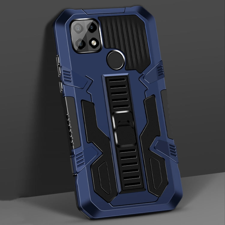For OPPO A15 Vanguard Warrior All Inclusive Double-color Shockproof TPU + PC Protective Case with Holder