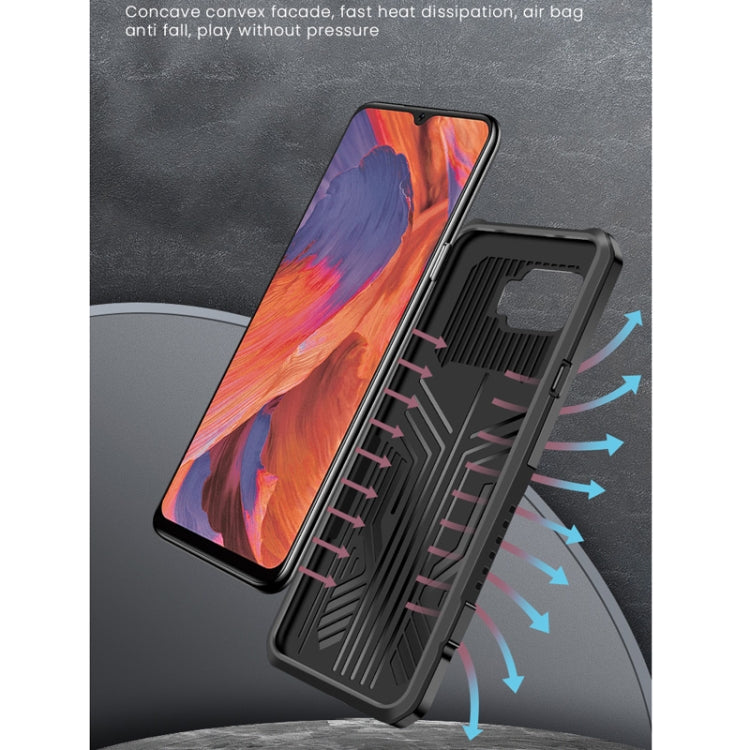 For OPPO A15 Vanguard Warrior All Inclusive Double-color Shockproof TPU + PC Protective Case with Holder