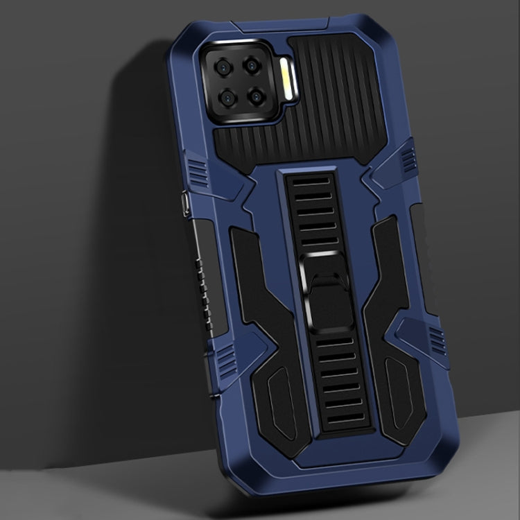 For OPPO A73 Vanguard Warrior All Inclusive Double-color Shockproof TPU + PC Protective Case with Holder