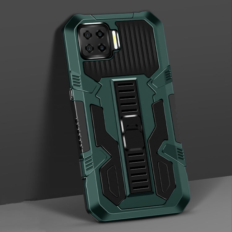 For OPPO A73 Vanguard Warrior All Inclusive Double-color Shockproof TPU + PC Protective Case with Holder
