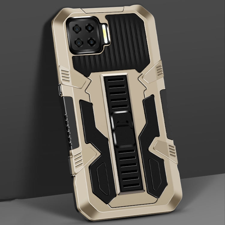 For OPPO A73 Vanguard Warrior All Inclusive Double-color Shockproof TPU + PC Protective Case with Holder