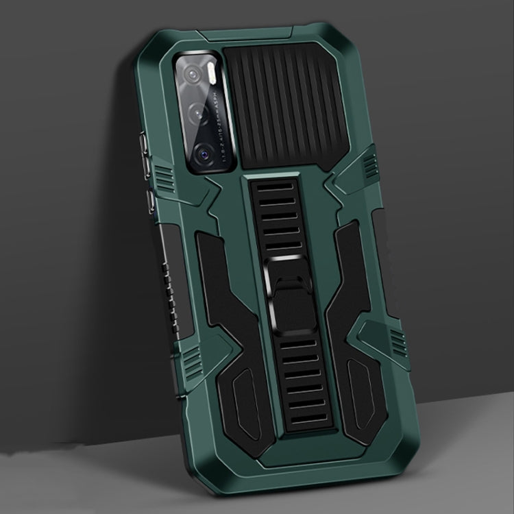 For vivo V20 SE Vanguard Warrior All Inclusive Double-color Shockproof TPU + PC Protective Case with Holder