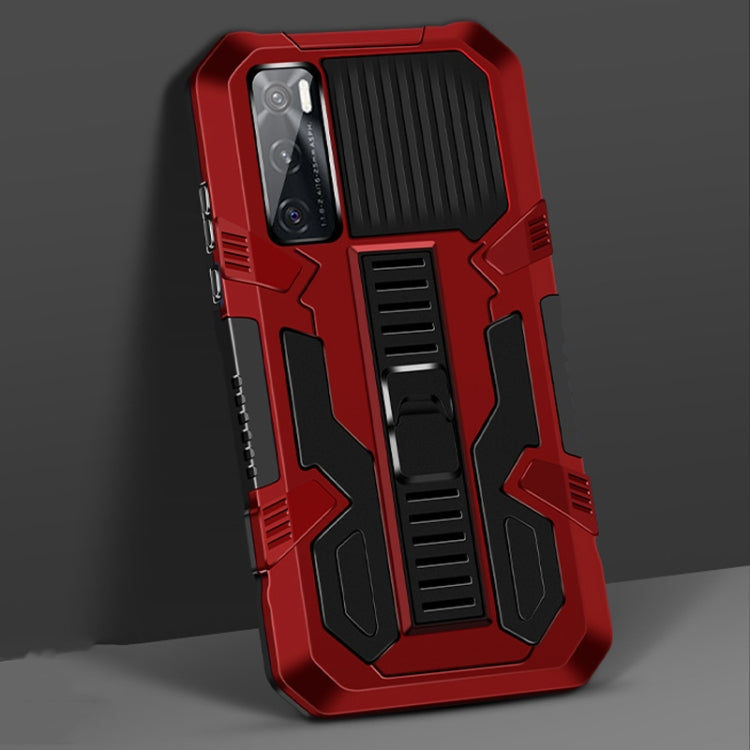 For vivo V20 SE Vanguard Warrior All Inclusive Double-color Shockproof TPU + PC Protective Case with Holder
