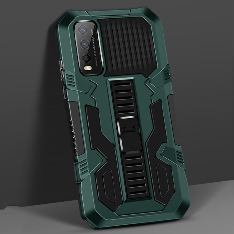 For vivo Y20 / Y20S Vanguard Warrior All Inclusive Double-color Shockproof TPU + PC Protective Case with Holder