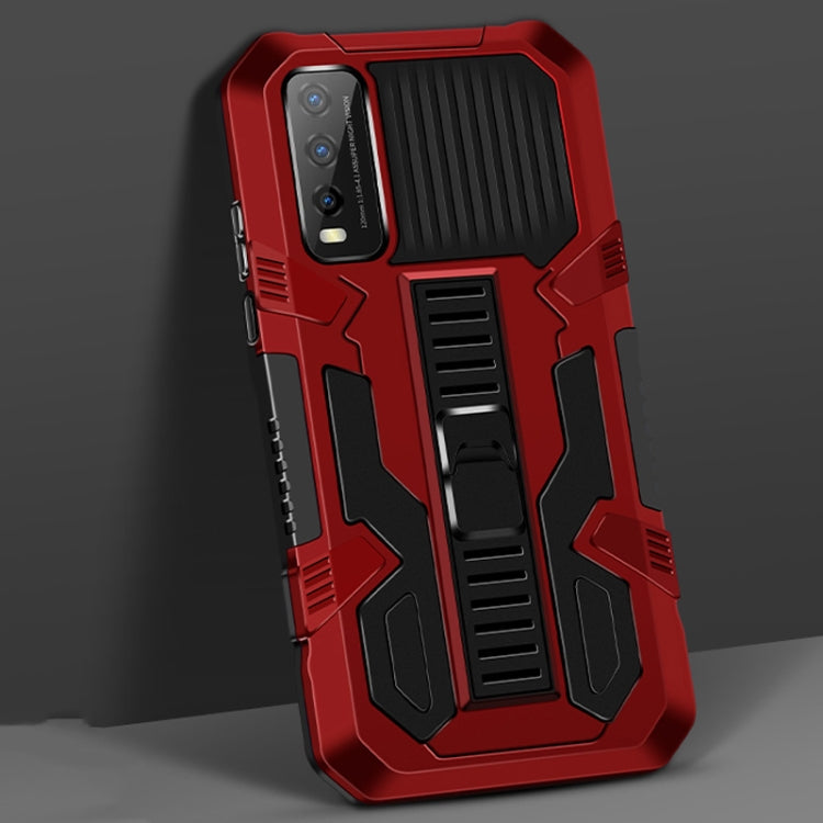 For vivo Y20 / Y20S Vanguard Warrior All Inclusive Double-color Shockproof TPU + PC Protective Case with Holder