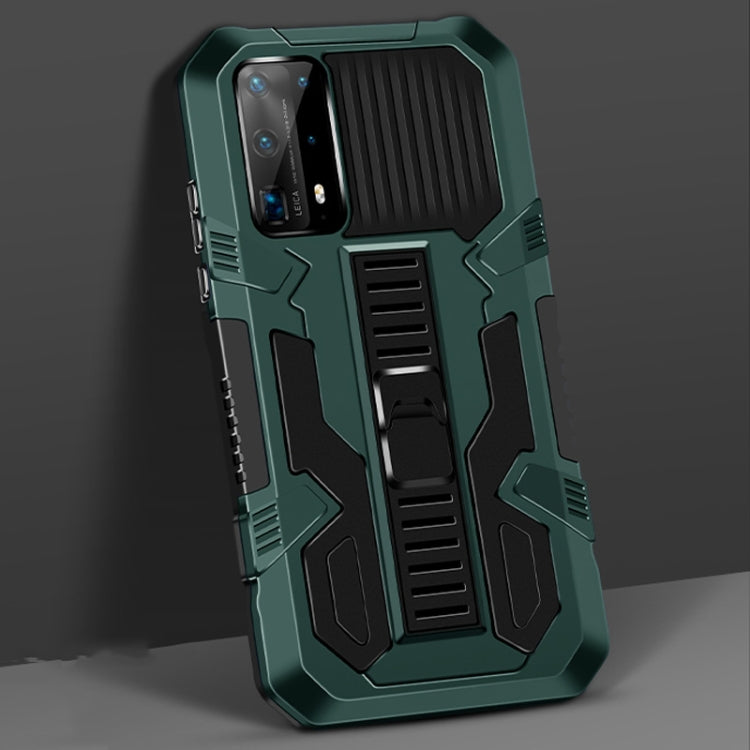For Huawei P40 Pro Vanguard Warrior All Inclusive Double-color Shockproof TPU + PC Protective Case with Holder