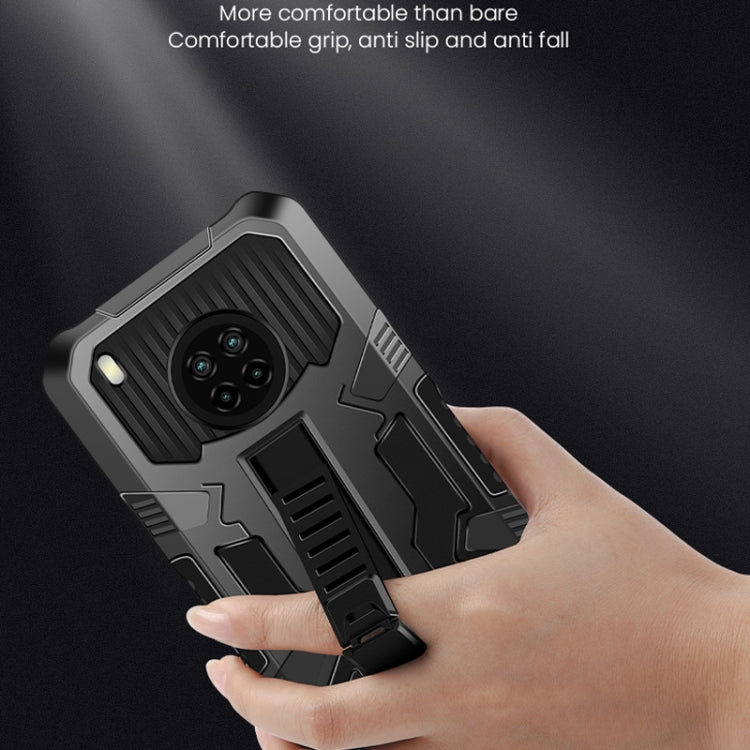 For Huawei P40 Pro Vanguard Warrior All Inclusive Double-color Shockproof TPU + PC Protective Case with Holder