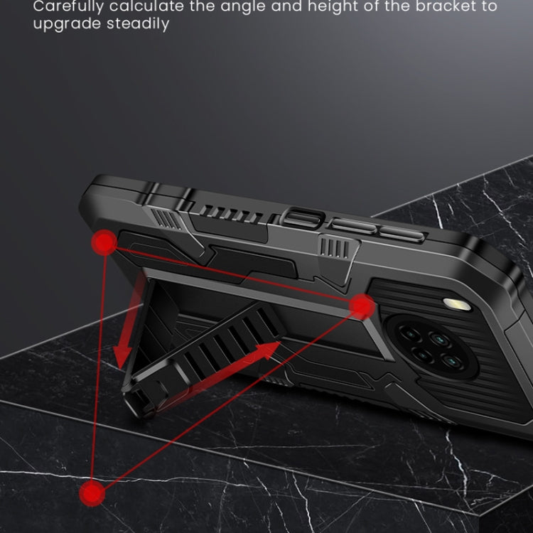 For Huawei P40 Pro Vanguard Warrior All Inclusive Double-color Shockproof TPU + PC Protective Case with Holder