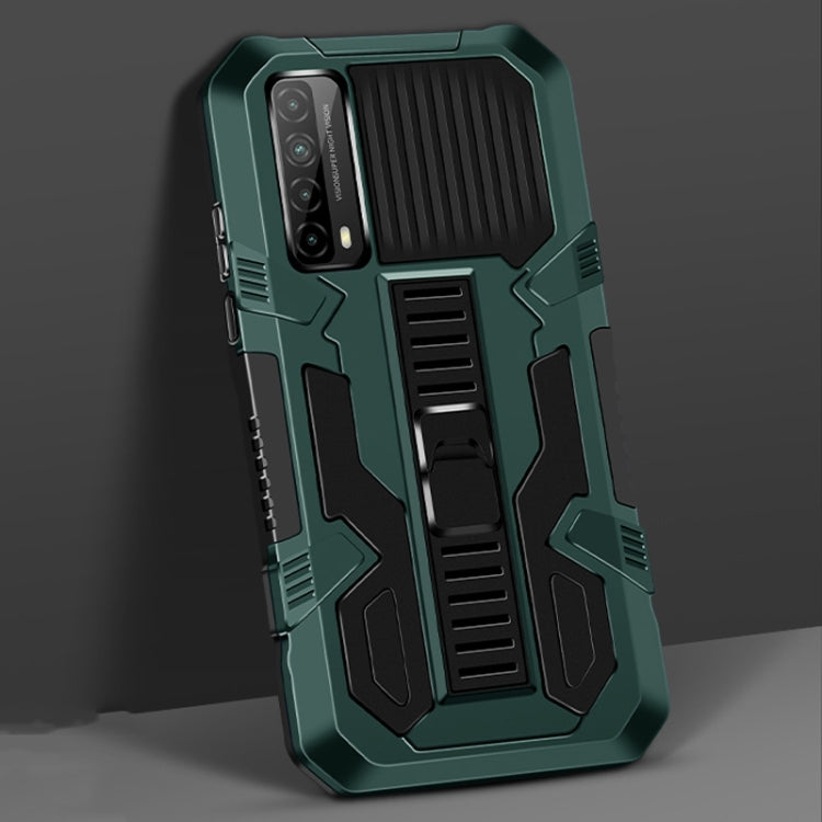 For Huawei Y7a / P Smart 2021 Vanguard Warrior All Inclusive Double-color Shockproof TPU + PC Protective Case with Holder