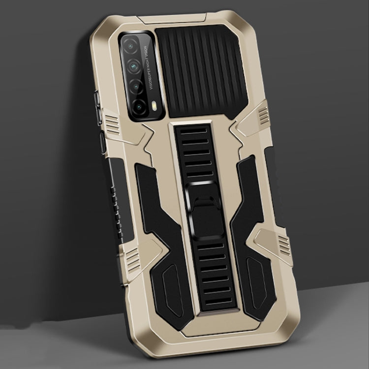 For Huawei Y7a / P Smart 2021 Vanguard Warrior All Inclusive Double-color Shockproof TPU + PC Protective Case with Holder