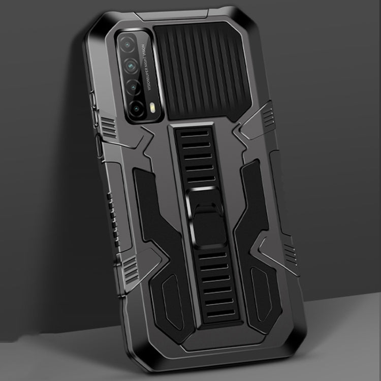 For Huawei Y7a / P Smart 2021 Vanguard Warrior All Inclusive Double-color Shockproof TPU + PC Protective Case with Holder