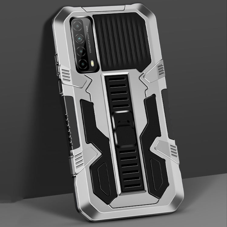 For Huawei Y7a / P Smart 2021 Vanguard Warrior All Inclusive Double-color Shockproof TPU + PC Protective Case with Holder