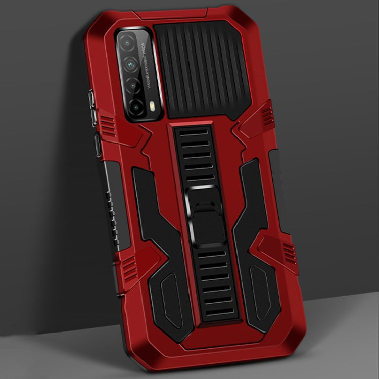 For Huawei Y7a / P Smart 2021 Vanguard Warrior All Inclusive Double-color Shockproof TPU + PC Protective Case with Holder