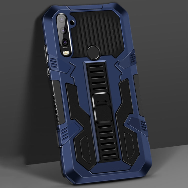 For Motorola Moto G8 Power Lite Vanguard Warrior All Inclusive Double-color Shockproof TPU + PC Protective Case with Holder