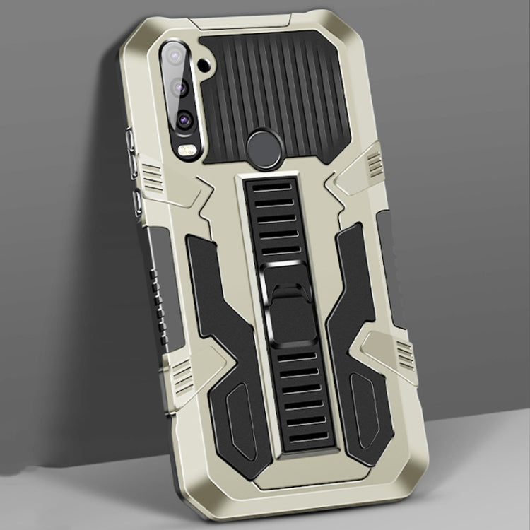 For Motorola Moto G8 Power Lite Vanguard Warrior All Inclusive Double-color Shockproof TPU + PC Protective Case with Holder