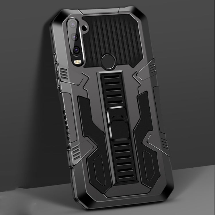 For Motorola Moto G8 Power Lite Vanguard Warrior All Inclusive Double-color Shockproof TPU + PC Protective Case with Holder