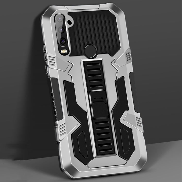 For Motorola Moto G8 Power Lite Vanguard Warrior All Inclusive Double-color Shockproof TPU + PC Protective Case with Holder