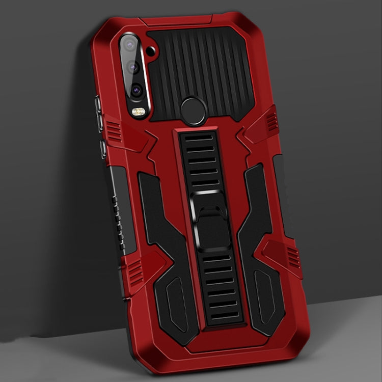 For Motorola Moto G8 Power Lite Vanguard Warrior All Inclusive Double-color Shockproof TPU + PC Protective Case with Holder