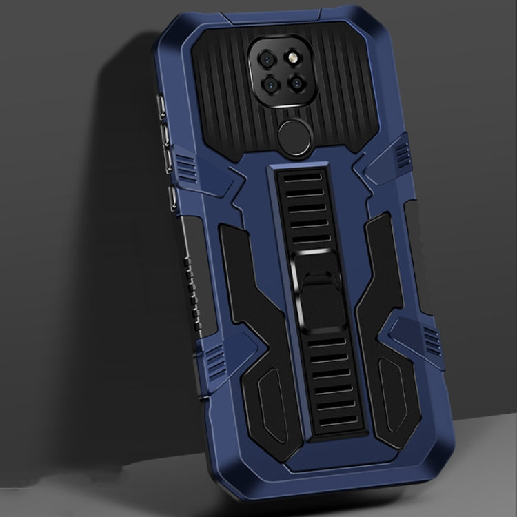 For Motorola Moto G9 Play Vanguard Warrior All Inclusive Double-color Shockproof TPU + PC Protective Case with Holder