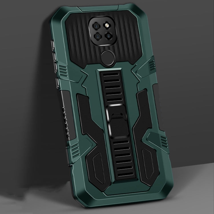 For Motorola Moto G9 Play Vanguard Warrior All Inclusive Double-color Shockproof TPU + PC Protective Case with Holder