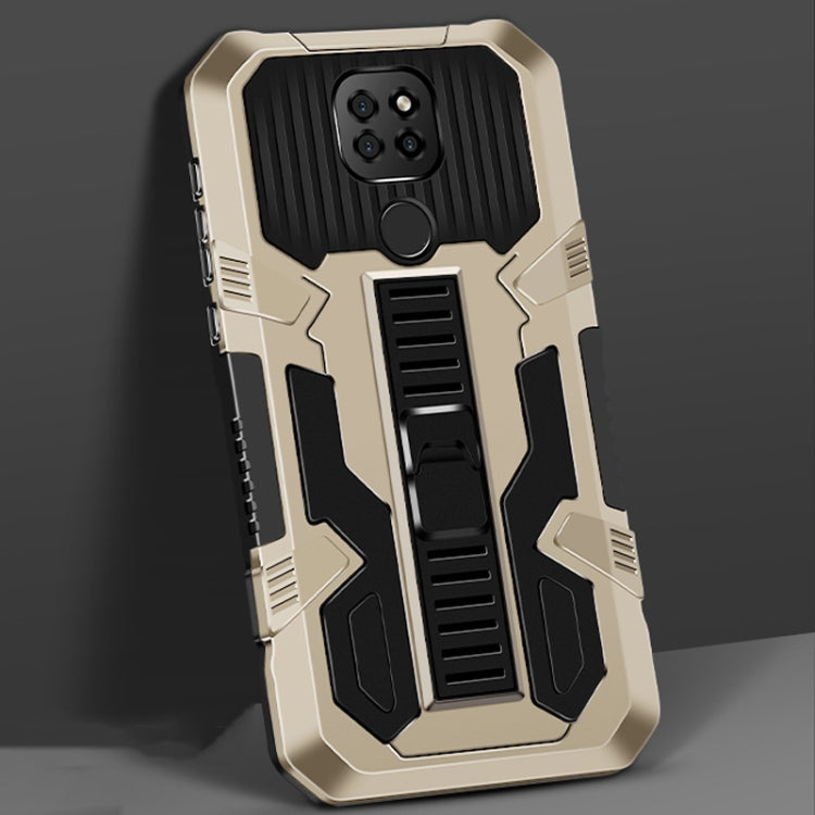 For Motorola Moto G9 Play Vanguard Warrior All Inclusive Double-color Shockproof TPU + PC Protective Case with Holder