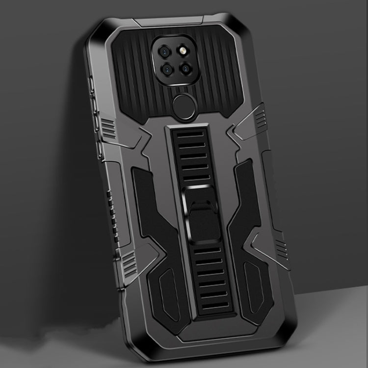 For Motorola Moto G9 Play Vanguard Warrior All Inclusive Double-color Shockproof TPU + PC Protective Case with Holder