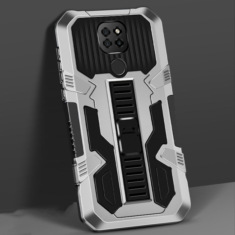 For Motorola Moto G9 Play Vanguard Warrior All Inclusive Double-color Shockproof TPU + PC Protective Case with Holder