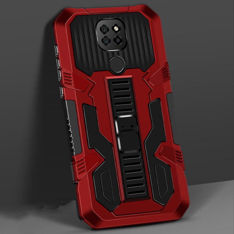 For Motorola Moto G9 Play Vanguard Warrior All Inclusive Double-color Shockproof TPU + PC Protective Case with Holder