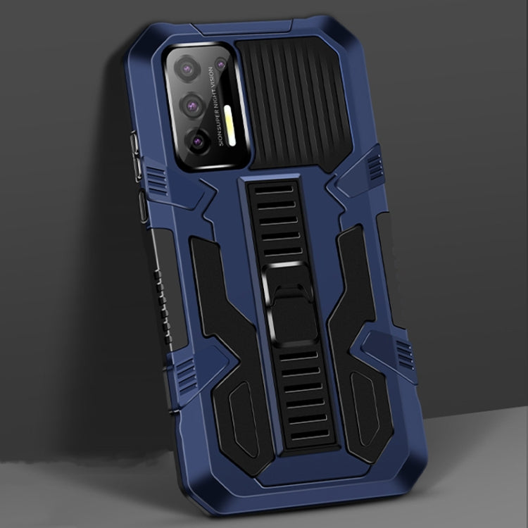 For Motorola Moto G9 Plus Vanguard Warrior All Inclusive Double-color Shockproof TPU + PC Protective Case with Holder