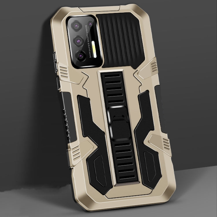 For Motorola Moto G9 Plus Vanguard Warrior All Inclusive Double-color Shockproof TPU + PC Protective Case with Holder