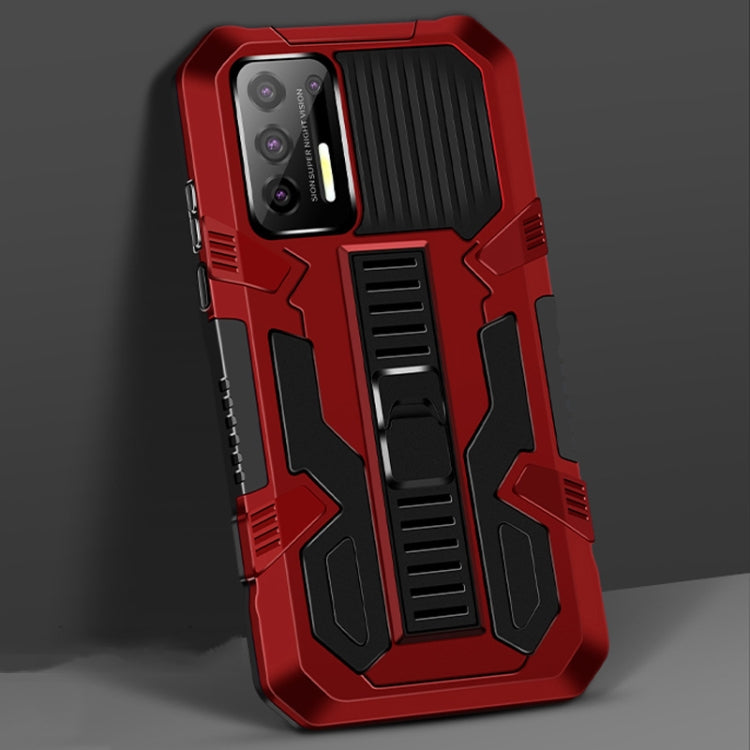 For Motorola Moto G9 Plus Vanguard Warrior All Inclusive Double-color Shockproof TPU + PC Protective Case with Holder