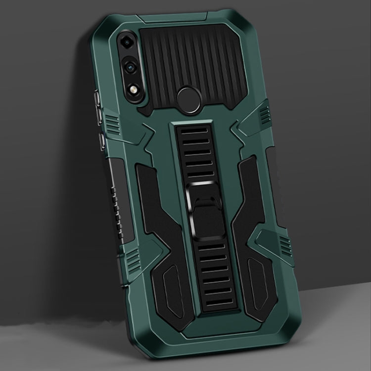 For Motorola Moto E (2020) Vanguard Warrior All Inclusive Double-color Shockproof TPU + PC Protective Case with Holder