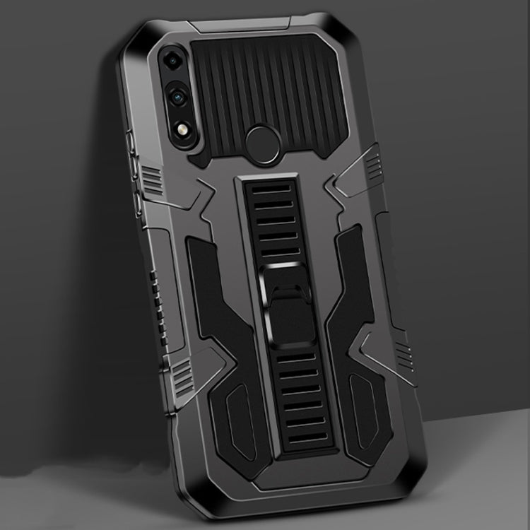 For Motorola Moto E (2020) Vanguard Warrior All Inclusive Double-color Shockproof TPU + PC Protective Case with Holder