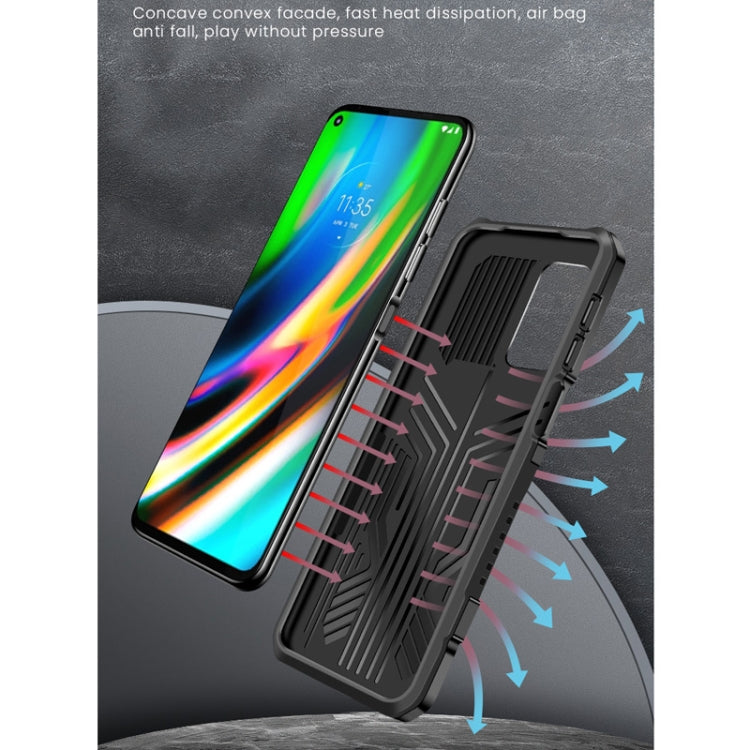 For Motorola Moto E (2020) Vanguard Warrior All Inclusive Double-color Shockproof TPU + PC Protective Case with Holder