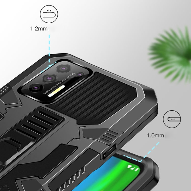 For Motorola Moto E (2020) Vanguard Warrior All Inclusive Double-color Shockproof TPU + PC Protective Case with Holder