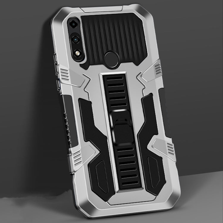 For Motorola Moto E (2020) Vanguard Warrior All Inclusive Double-color Shockproof TPU + PC Protective Case with Holder