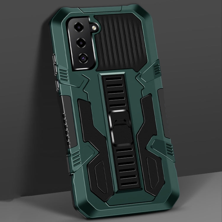 For Samsung Galaxy S21+ 5G Vanguard Warrior All Inclusive Double-color Shockproof TPU + PC Protective Case with Holder