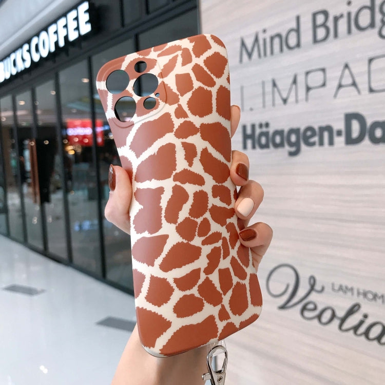 Animal Texture IMD Shockproof TPU Protective Case with Lanyard For iPhone 11 Pro Max