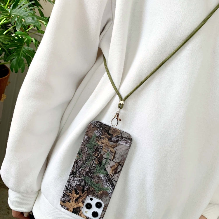 For iPhone 12 Pro Max Camouflage Pattern IMD Shockproof TPU Protective Case with Lanyard