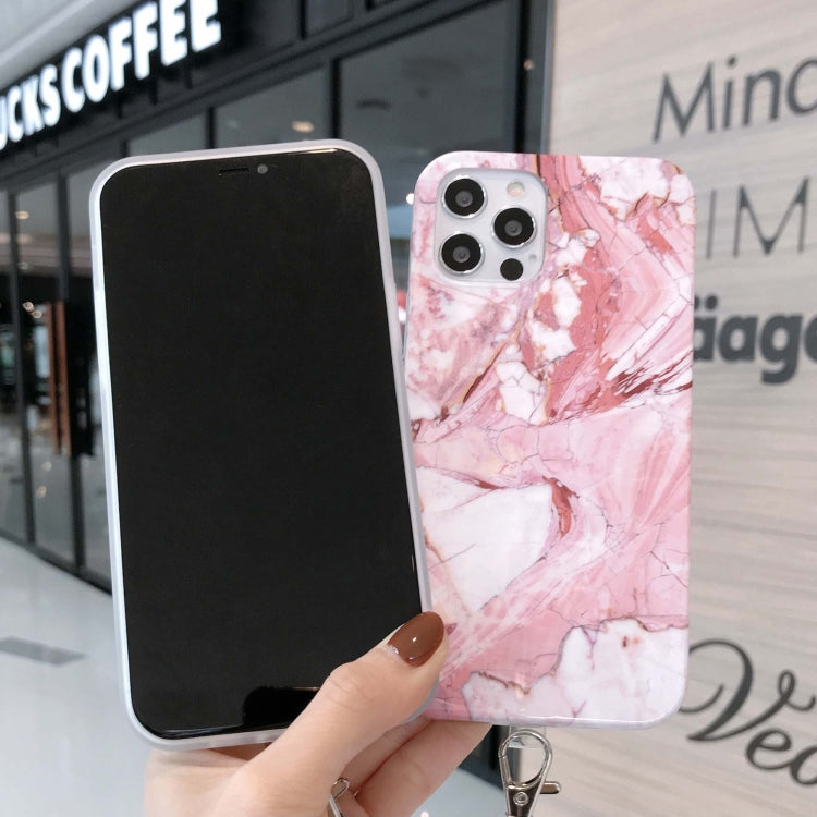 Marbled IMD Shockproof TPU Protective Case with Lanyard For iPhone 11