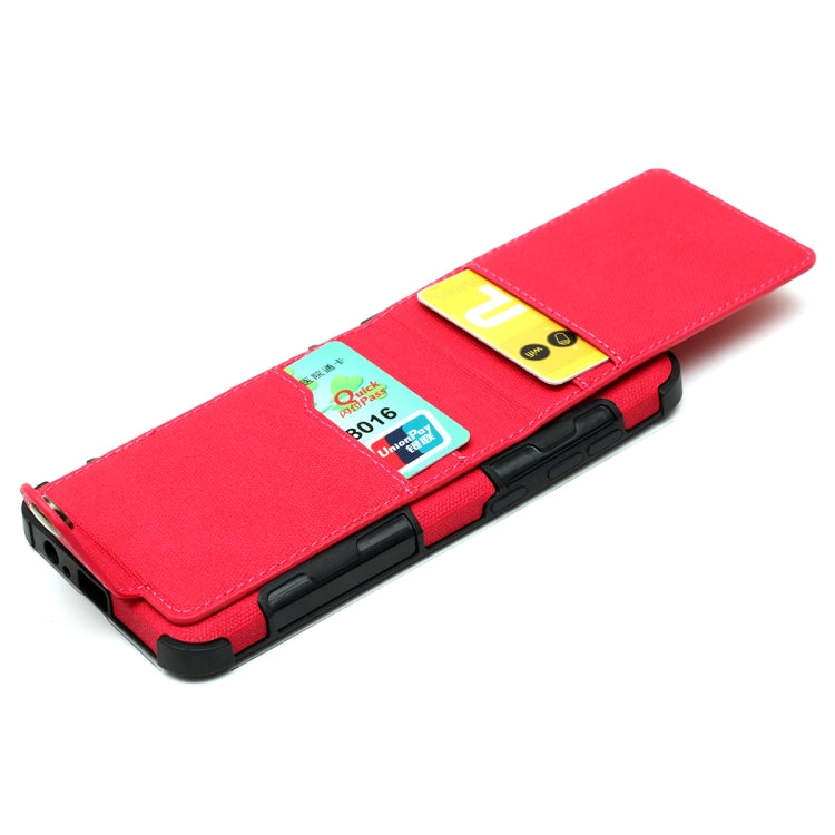 For Galaxy A8 (2018) Cloth Texture + TPU Shockproof Protective Case with Vertical Flip Card Slots