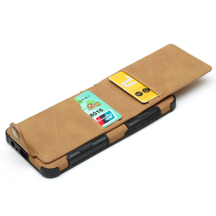 For Galaxy A8 (2018) Cloth Texture + TPU Shockproof Protective Case with Vertical Flip Card Slots