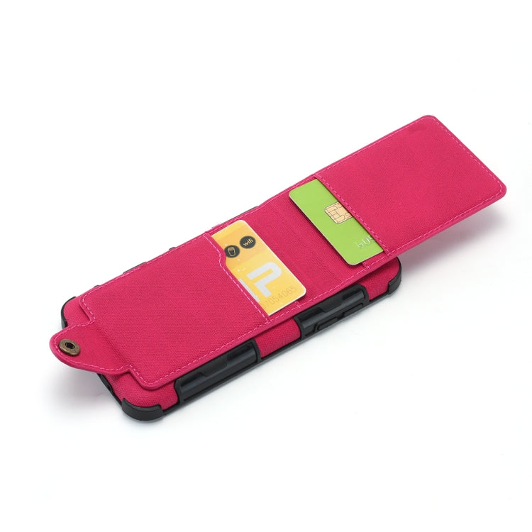 For Galaxy J3 (2018) Cloth Texture + TPU Shockproof Protective Case with Vertical Flip Card Slots