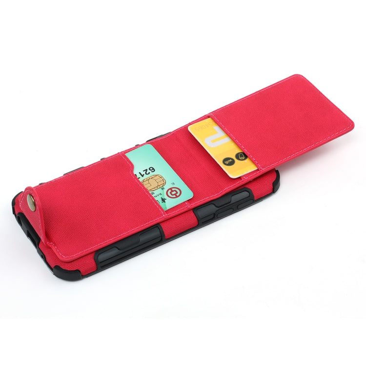 For Galaxy J5 (2017) Cloth Texture + TPU Shockproof Protective Case with Vertical Flip Card Slots