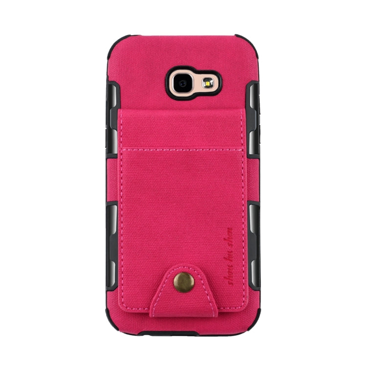 For Galaxy A5 (2017) Cloth Texture + TPU Shockproof Protective Case with Vertical Flip Card Slots