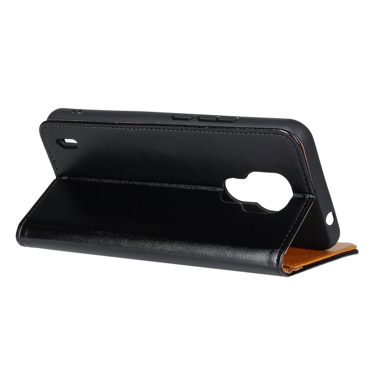 For Motorola Moto E7 (2020) 3-Color Pearl Texture Magnetic Buckle Horizontal Flip PU Leather Case with Card Slots & Wallet & Holder