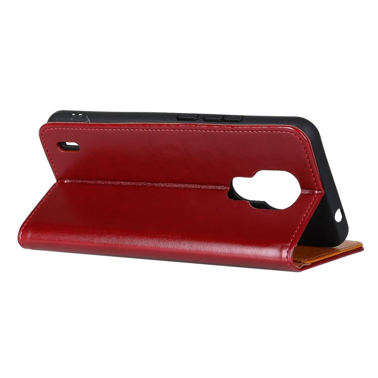 For Motorola Moto E7 (2020) 3-Color Pearl Texture Magnetic Buckle Horizontal Flip PU Leather Case with Card Slots & Wallet & Holder